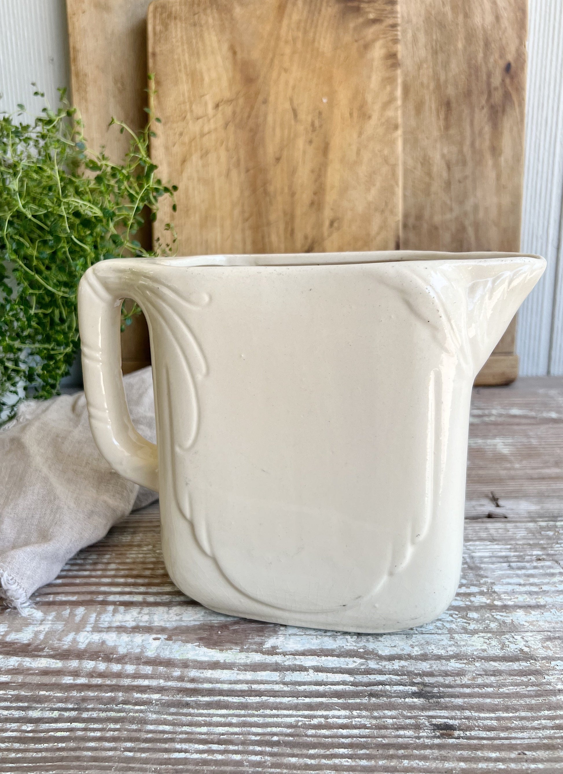 Vintage Strawberry Stoneware Pitcher