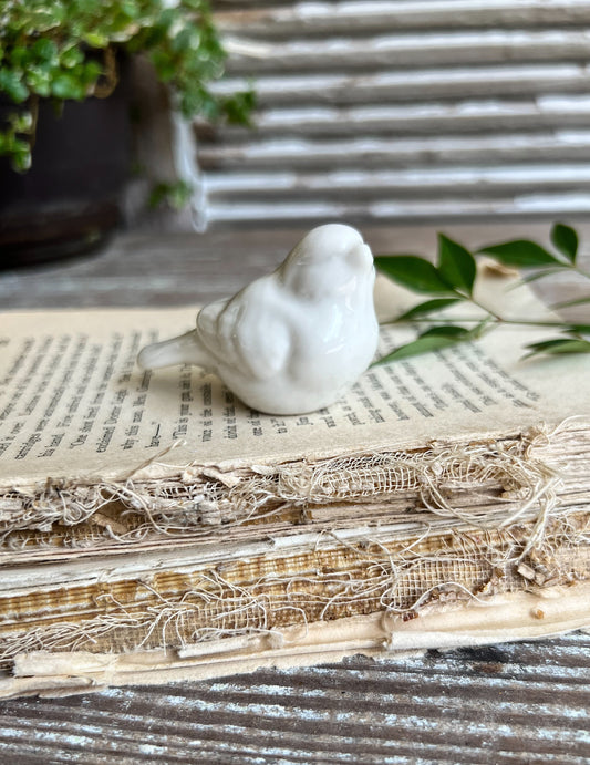 Vintage White Ironstone BIRD